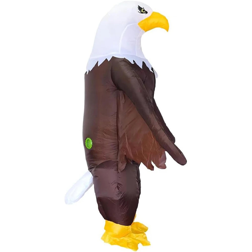 2026 Halloween Adult Inflatable Bald Eagle Costume Air Blow Up Suit for Independence Day Party