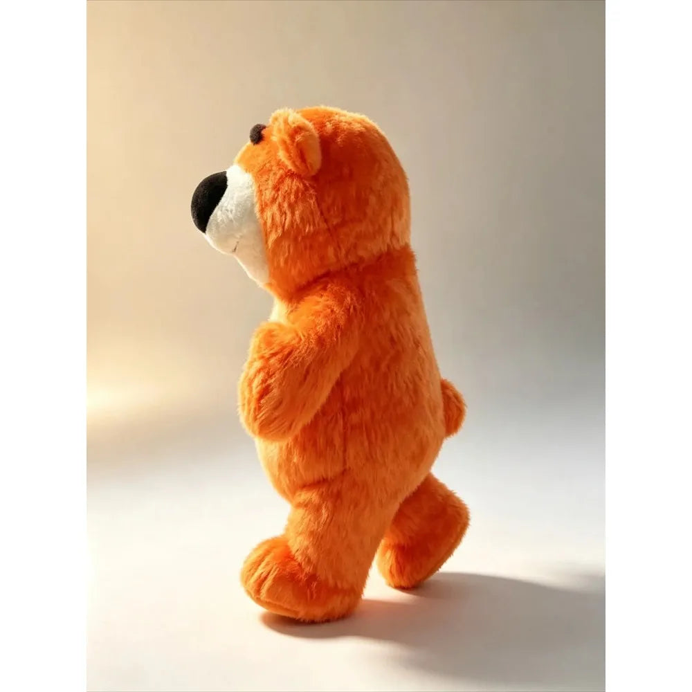 Inflatable Orange Bear Mascot Costume Full Body Suit for Halloween Party Event Performance No Battery No Charger
