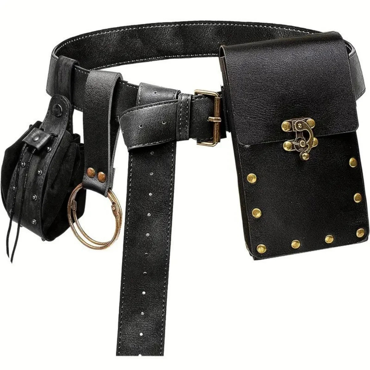 Medieval Retro Belts, Pouches, Eye Mask, Flask Hooks, Renaissance Costume Additions, for Halloween Costume Additions