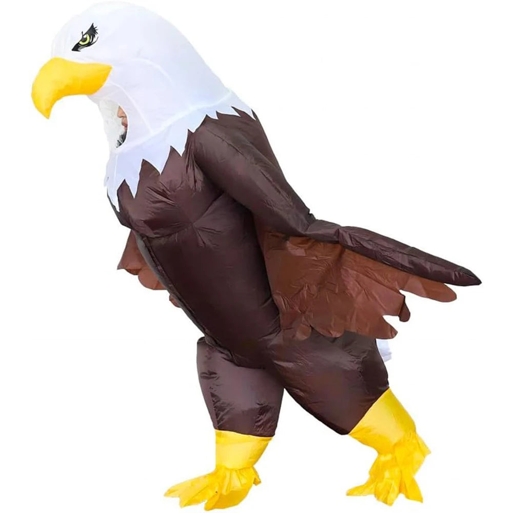 2026 Halloween Adult Inflatable Bald Eagle Costume Air Blow Up Suit for Independence Day Party