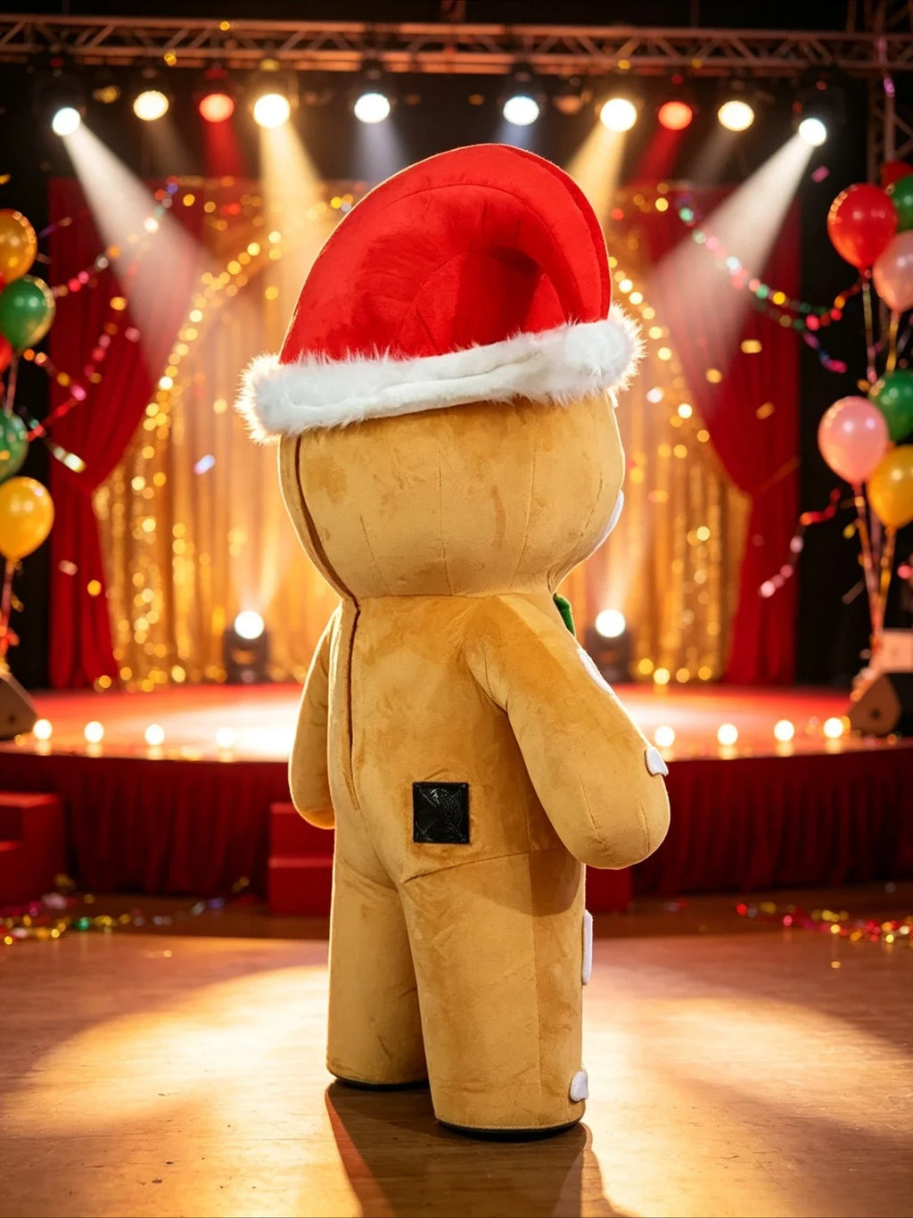 Inflatable Gingerbread Man Costume Mascot Parade Adult Birthday Christmas Halloween Party Suits Without Battery and Charger
