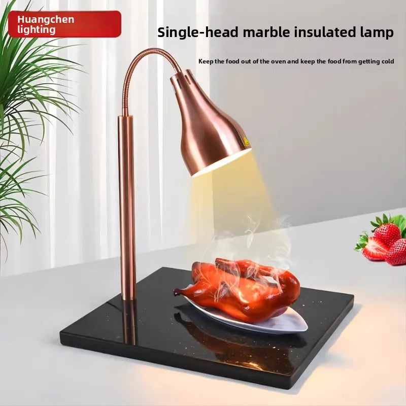 Marble Buffet Food Insulation Light Hotel Restaurant Catering Barbecue Warm Vegetable Heating Food Commercial Warm Food Light