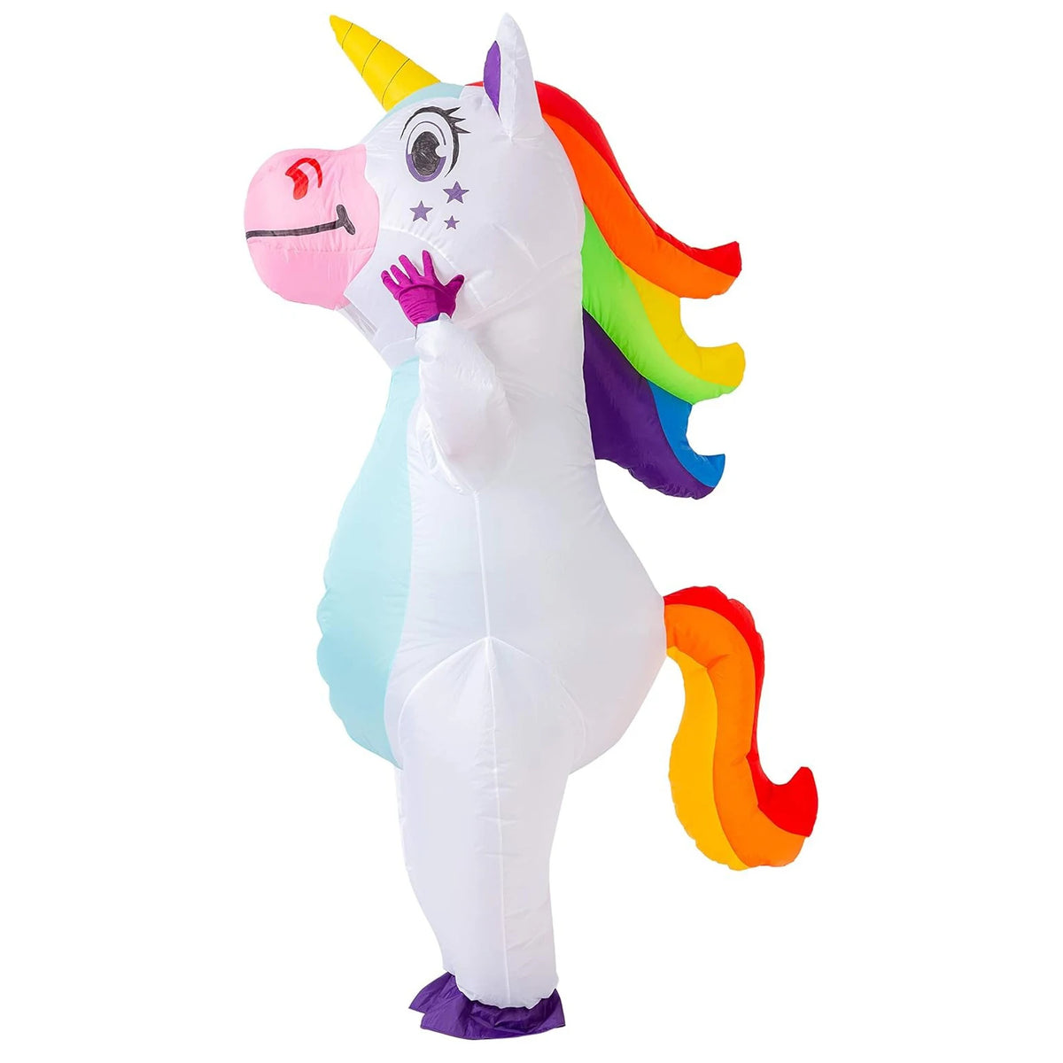 Inflatable Unicorn Costume Adult Halloween Blow‑up Fancy Dress Cosplay Outfit for Carnival Party